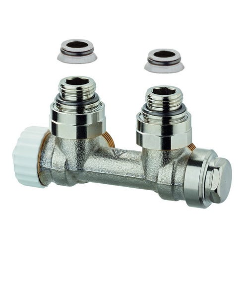 IMI HEIMEIER Ventil Multilux Zweirohr Eck, für Rp 1/2 Innengewinde und G 3/4 Außengewinde