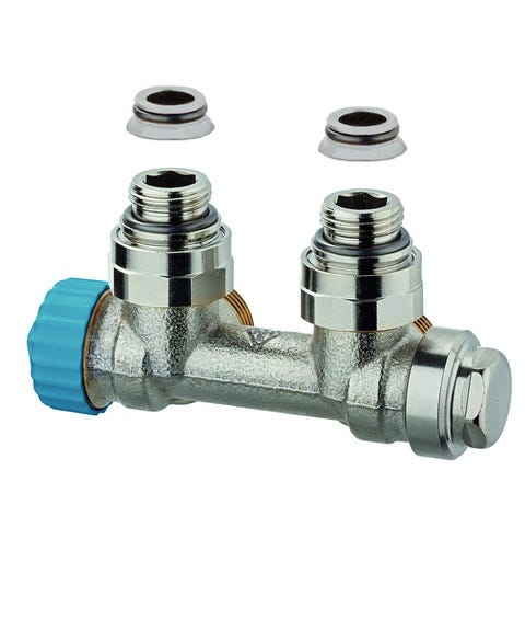 IMI HEIMEIER Ventil Multilux Einrohr Eck, für Rp 1/2 Innengewinde und G 3/4 Außengewinde