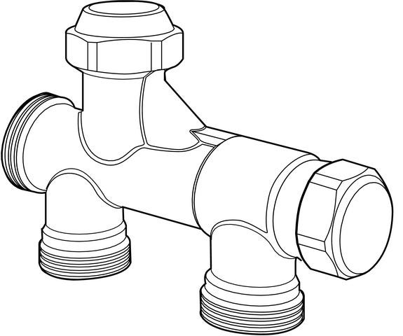 IMI HEIMEIER UNI-Einrohrverteiler DN15(1/2") Anschluss Außengewinde M 22 x 1,5