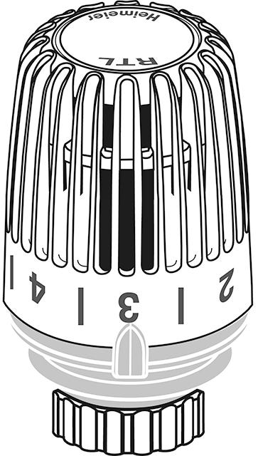 IMI HEIMEIER Ersatz-Thermostat-Regler, weiß für Rücklauftemperaturbegrenzer RTL