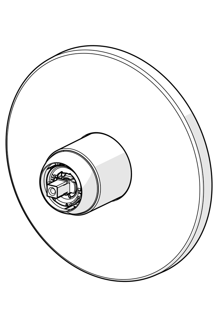 HA Fertigmontageset für Brausebatterie HANSAVAROX PRO 4055 Rosette rund Chrom