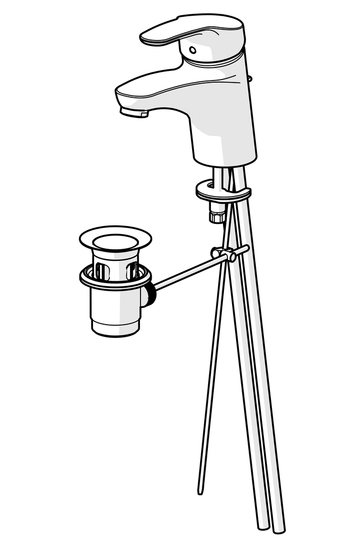 HA Einhebelmischer Waschtischbatterie HANSAMIX 0109 Kupferrohr Zugstangenablaufgarnitur Ausladung 141 mm DN15 Chrom
