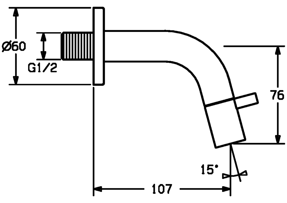 HA Einhebelmischer Waschtischbatterie HANSANOVA Style 5086 Ausladung 107 mm DN15 Chrom