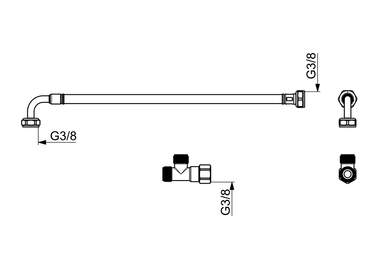 HA Anschlussrohr HANSAMINIMAT 6639 Chrom