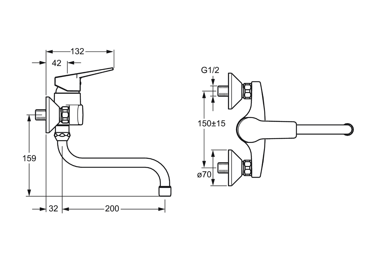 HA Einhebelmischer Küchenarmatur HANSATWIST 0969 Ausladung 232 mm DN15 Chrom