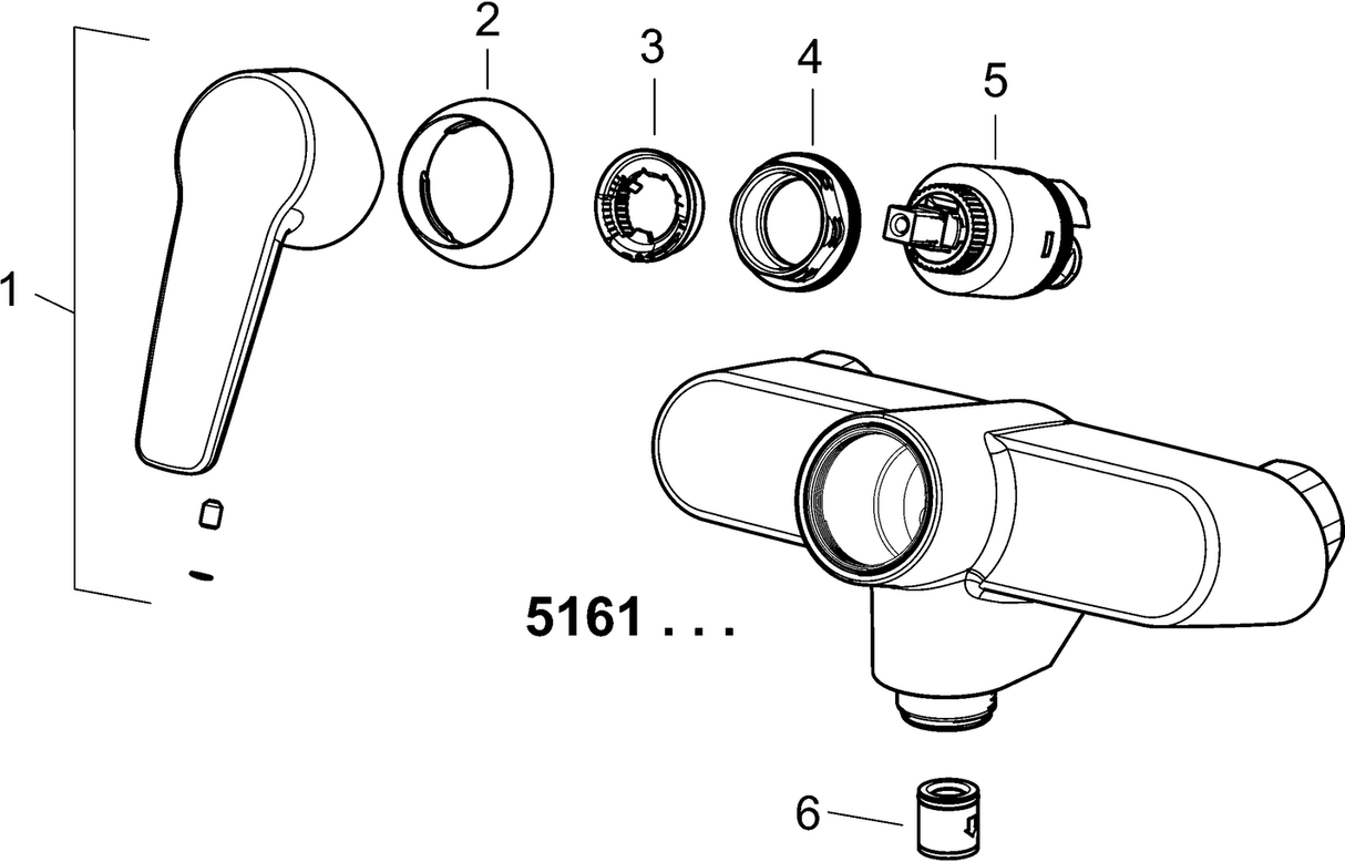 HA Einhebelmischer Waschtisch- und Küchenarmatur HANSAPOLO 5162 Ausladung 200 mm DN15 Chrom