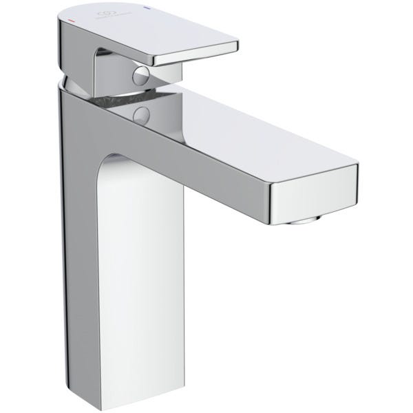 Ideal Standard Waschtischarmatur Edge, Grande, 5 l/min., mit Ablaufgarnitur, Ausladung 138mm, Chrom