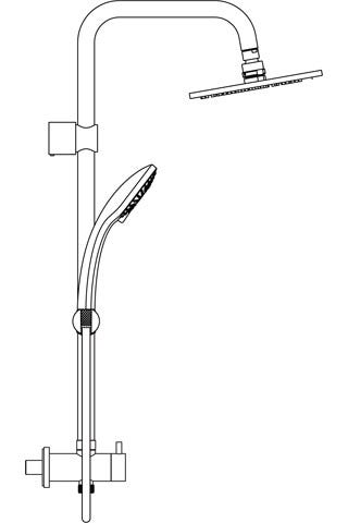 Ideal Standard Duschsystem Idealrain für Unterputz-Armatur Chrom
