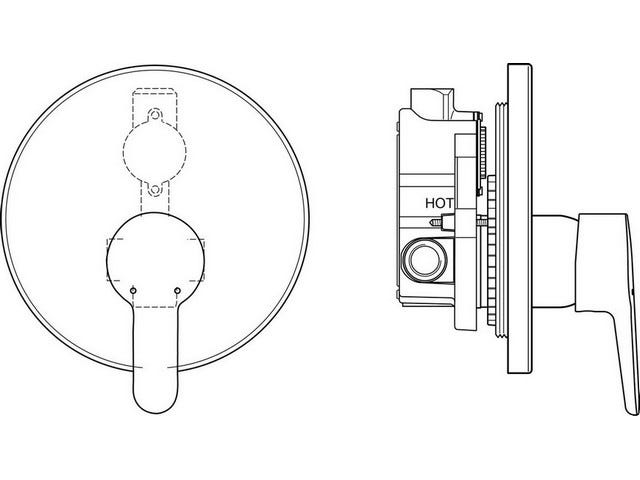 Ideal Standard Brausearmatur Unterputz Connect Blue, Bausatz 2, Chrom