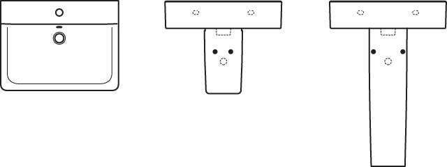 Ideal Standard Waschtisch Connect Cube, 1 Hahnloch, mit Überlauf, weiß, hängend, Keramik
