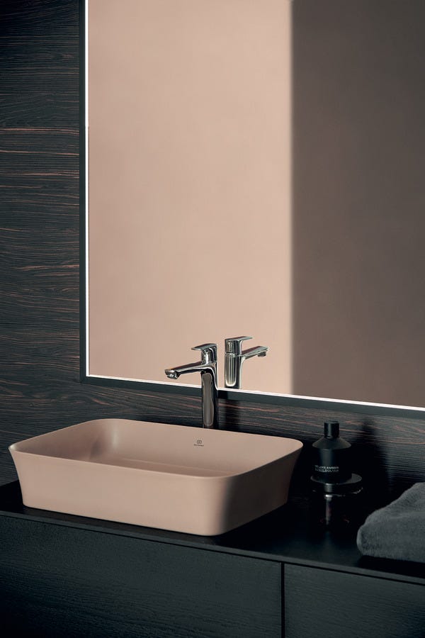 Ideal Standard Waschtischarmatur Connect Air, mit verlängerter Sockel, ohne Ablaufgarnitur, Ausladung 150mm, Chrom