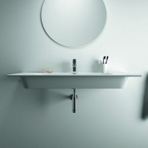 Ideal Standard Waschtischarmatur Ceraplan H90 mit Ablaufgarnitur Ausladung 124mm Chrom