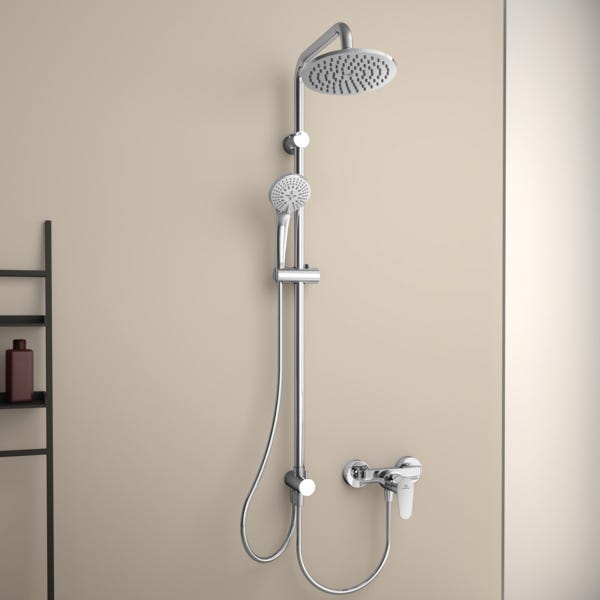 Ideal Standard Duschsystem Idealrain für Aufputz-Armatur Handbrause: 100mm Chrom