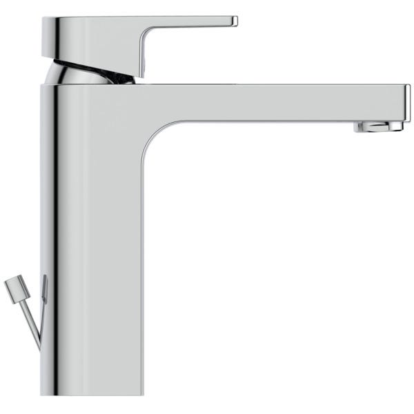 Ideal Standard Waschtischarmatur Edge, Grande, 5 l/min., mit Ablaufgarnitur, Ausladung 138mm, Chrom
