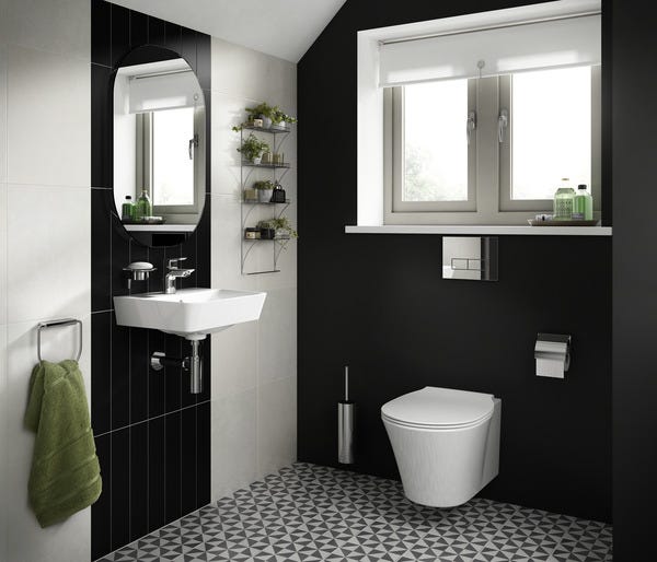 Ideal Standard Handwaschbecken Connect Air Cube, 1 Hahnloch, mit Überlauf, 400x350x150mm, Weiß