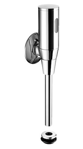 SCHELL Infrarot-Aufputz-Urinal-Druckspüler SCHELLTRONIC, DN 15, Aufputz-Urinal-Druckspüler, Vorabsperrung, Spülstrom 0,3 l/s, DN 15 G 1/2 AG, Innenverbinder Ø 43 mm (Spülrohr Ø 18 mm), chrom