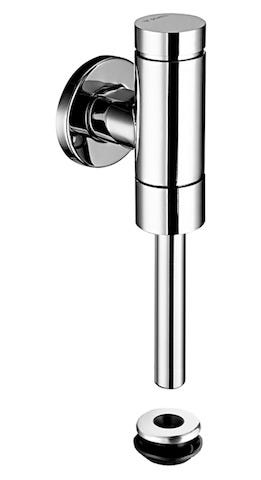 SCHELL Aufputz-Urinal-Druckspüler SCHELLOMAT Basic SV, DN 15, Aufputz-Urinal-Druckspüler, Vorabsperrung, Spülstrom: max. 0,3 l/s, einstellbar: 1,0 - 6,0 l, DN 15 G 1/2 AG, Innenverbinder Ø 43 mm (Spülrohr Ø 18 mm), chrom