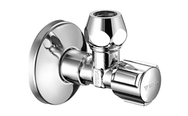 SCHELL Eckventil mit Regulierfunktion COMFORT, COMFORT-Griff, Schubrosette Ø 54 mm, chrom