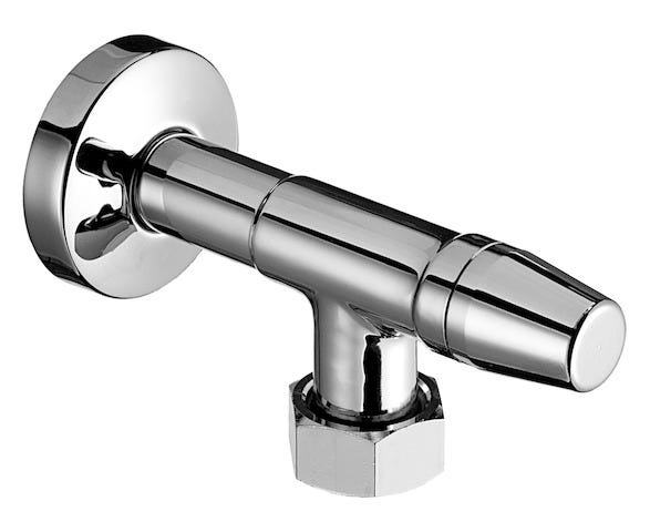 SCHELL Wasserzähler-Eckventil, Schubrosette Ø 54 mm, DN 15 G 1/2 AG, DN 20 G 3/4 IG, chrom