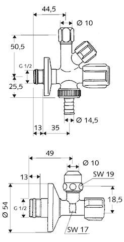 SCHELL Armaturenanschluss-Set COMFORT, ohne Rohrbelüfter