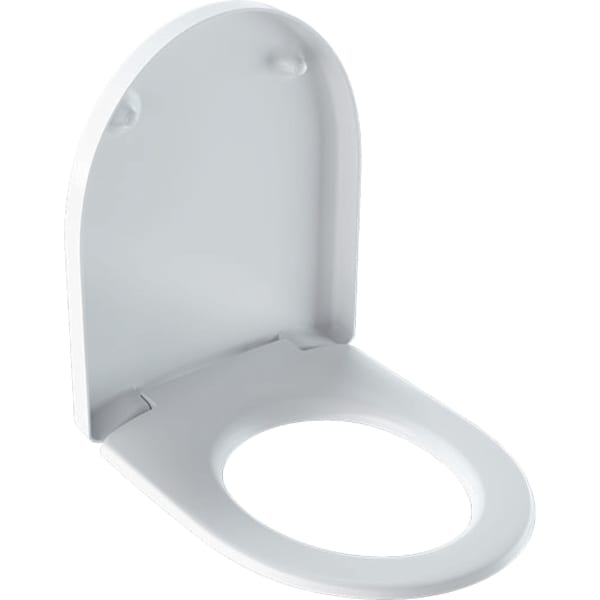Geberit Renova Plan WC-Sitz, weiß / glänzend, rund, mit Deckel