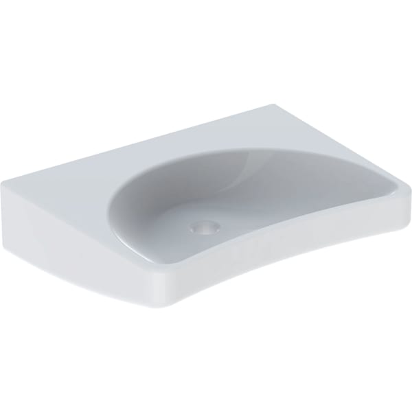 Geberit Paracelsus Waschtisch: 64x49cm, Hahnloch=ohne, Überlauf=ohne, weiß