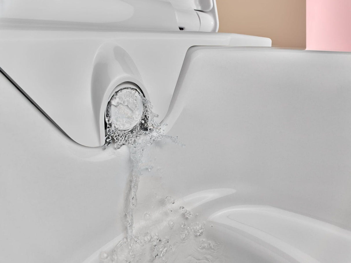 Geberit AquaClean Alba WC-Komplettanlage Wand-WC: WC-Keramik: weiß / KeraTect, Designabdeckung: weiß