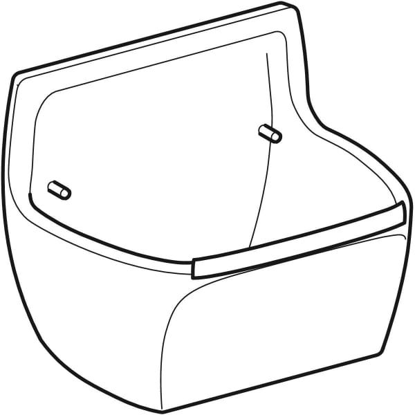 Geberit Publica Ausgussbecken für Klapprost: 45x35x33.5cm,