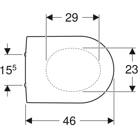 Geberit Renova Plan WC-Sitz, weiß / glänzend, rund, mit Deckel