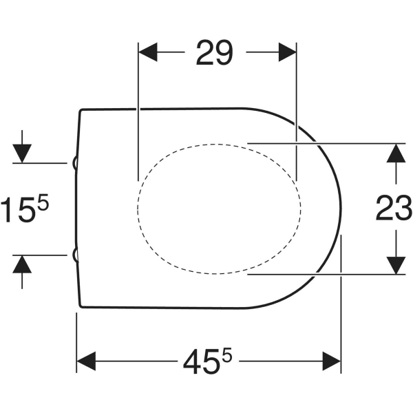 Geberit Renova Plan WC-Sitz, weiß / glänzend, rund, mit Deckel