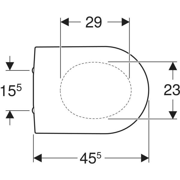 Geberit Renova Plan WC-Sitz, weiß / glänzend, rund, mit Deckel