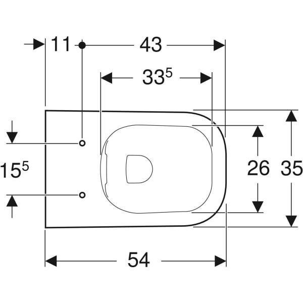 Geberit Renova Plan Wand-WC Tiefspüler