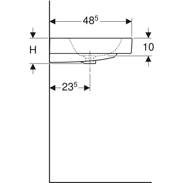 Geberit iCon Waschtisch, weiß