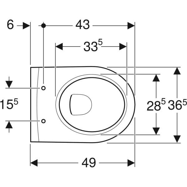 Geberit iCon Wand-WC Tiefspüler, geschlossene Form, weiß