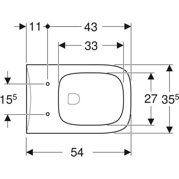 Geberit Renova Plan Wand-WC Tiefspüler