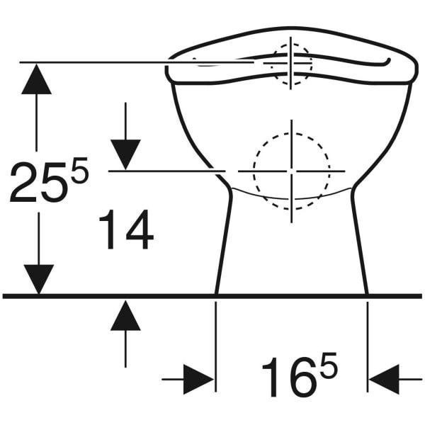 Geberit Bambini Stand-WC für Babys und Kleinkinder, Tiefspüler: T=37.5cm, weiß