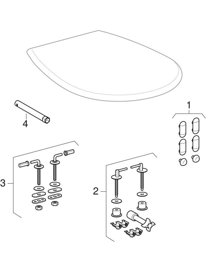 Geberit Renova WC-Sitz, weiß, glänzend, Duroplast, rund, mit Deckel