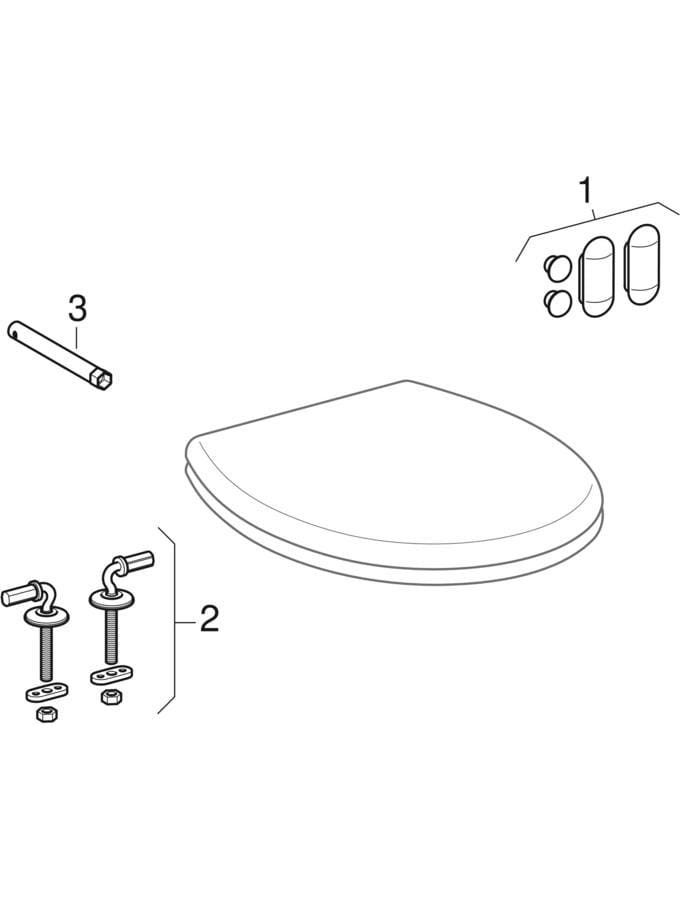 Geberit Bambini Wand-WC für Kinder, Tiefspüler, für WC-Sitz: T=53.5cm, weiß