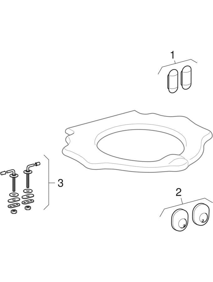 Geberit Bambini Wand-WC für Kinder, Tiefspüler, für WC-Sitz: T=53.5cm, weiß