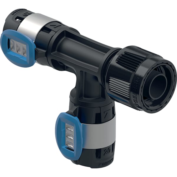 Geberit FlowFit Übergangs-T-Stück mit MasterFix, Werkstoff=PPSU