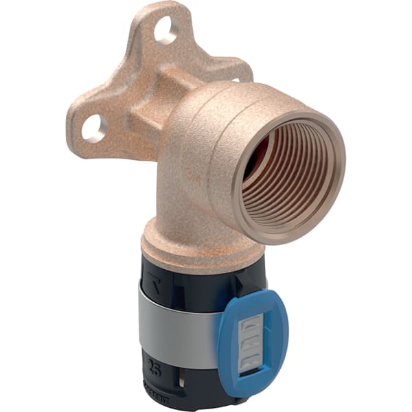 Geberit FlowFit Anschlusswinkel 90° aus Bleifreiem Rotguss (CuSn4Zn2PS)