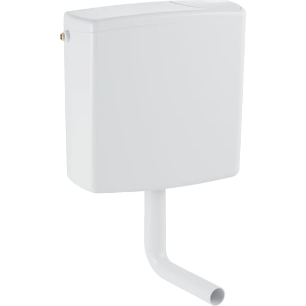 Geberit AP140 AP-Spülkasten Spül-Stopp-Spülung, Kunststoff, Außengewinde 1/2 Zoll, Spülvolumen 6 - 9 l, mit Eckventil, Bedienung Hebel, Geräuschklasse Füllventil Gruppe I, <=20 dB(A)