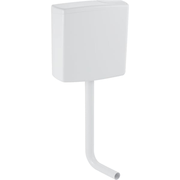 Geberit AP140 AP-Spülkasten Spül-Stopp-Spülung, Kunststoff, Außengewinde 1/2 Zoll, Spülvolumen 6 - 9 l, mit Eckventil, Bedienung Hebel, Geräuschklasse Füllventil Gruppe I, <=20 dB(A)