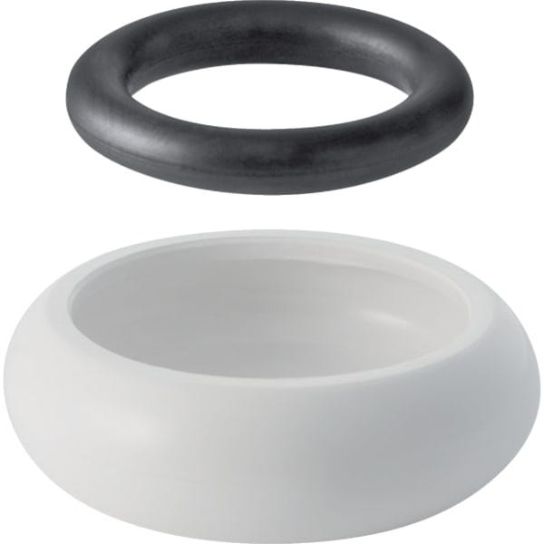 Geberit Spülbogenaußenverbinder: d=44mm, weiß-alpin