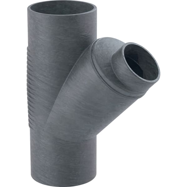 Geberit Silent-db20 Abzweig 45° T-Stück aus Polyethylen (PE), schwarz, systemgebunden