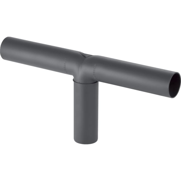Geberit Silent-PP Doppelanschlussbogen 90° verlängert: d=50mm, d1=46mm, d2=46mm