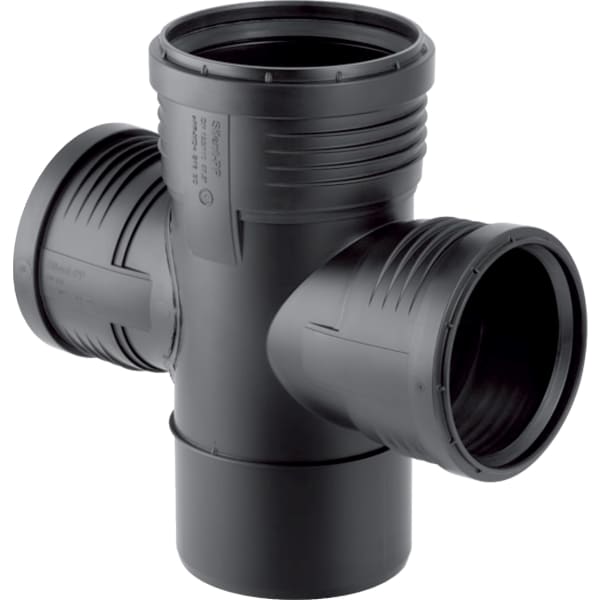Geberit Silent-PP Abzweig 87,5° zweifach: d=125mm, d1=110mm