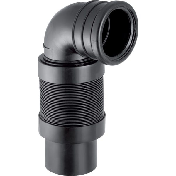 Geberit PE Anschlussbogen 90° für WC, ausziehbar