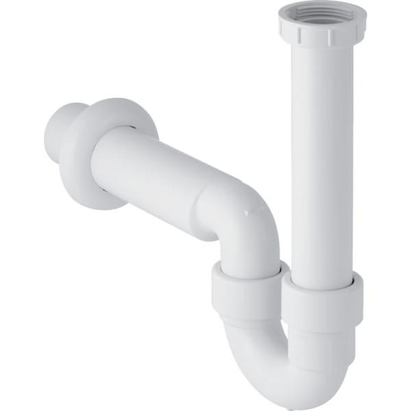Geberit Rohrbogengeruchsverschluss für Spülbecken, Abgang horizontal: G=1 1/2″, weiß-alpin