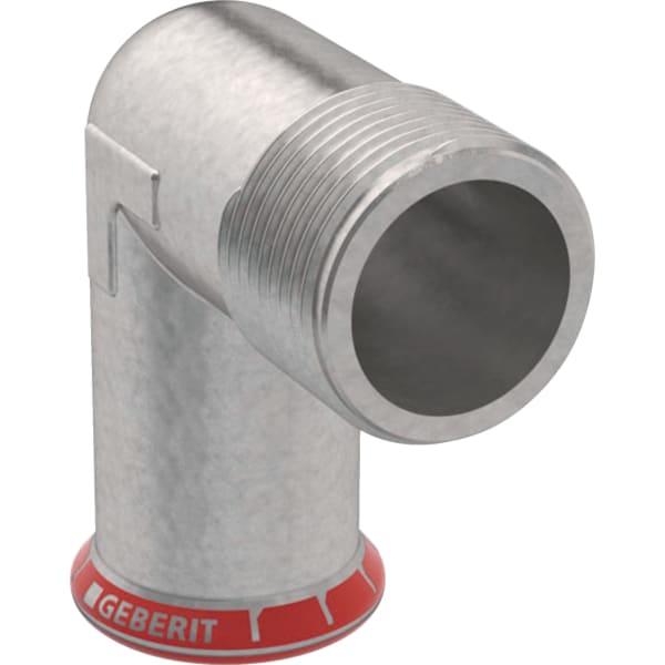Geberit Mapress C-Stahl Übergangswinkel 90° mit Außengewinde: d=15mm, R=1/2″